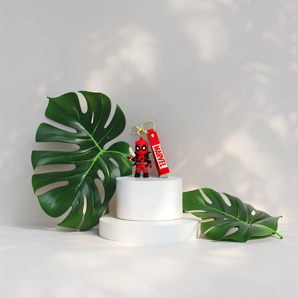 Marvel Deadpool Keychain with Gun | Cute Superhero Keychain for Fans & Collectors NOVHBC-1881210.