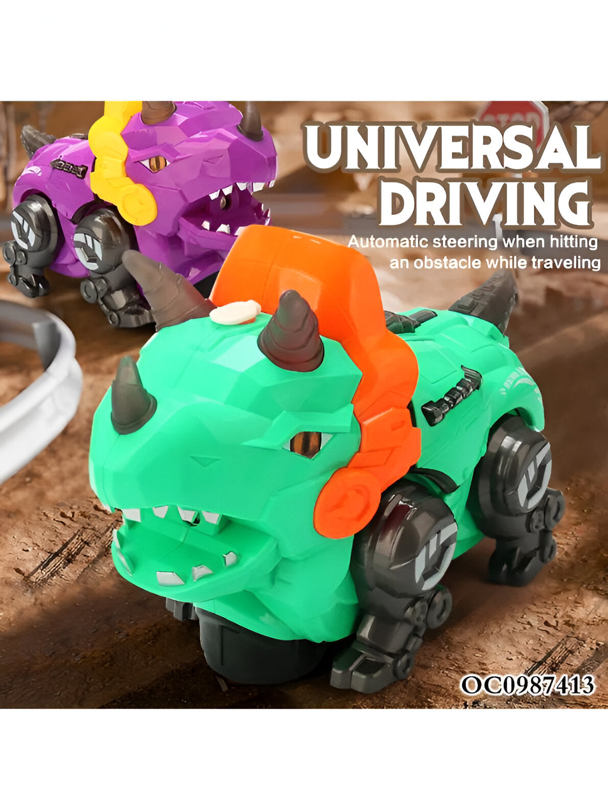 Green - DinoShine – Ultimate Light-Up T-Rex | 360° Rotating Dinosaur Toy for Boys & Girls - MS13973.