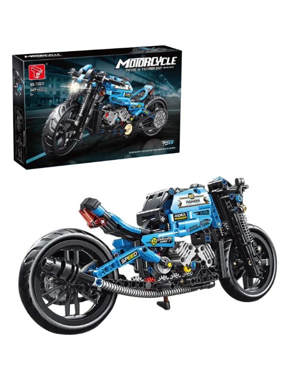 StormRider T3032 – Technical Motorcycle Model Building Kit | Motorbike Bricks Assembly Toy for Kids - MD1637.