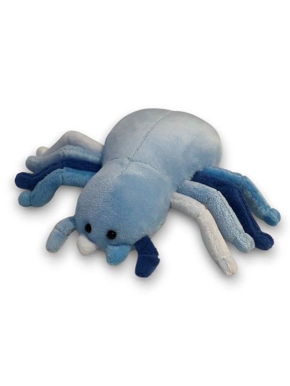 BLUE - Scarlet Spinner 8-Inch Soft Plush Spider – Cute Stuffed Animal Toy for Kids & Gifts - MS14126