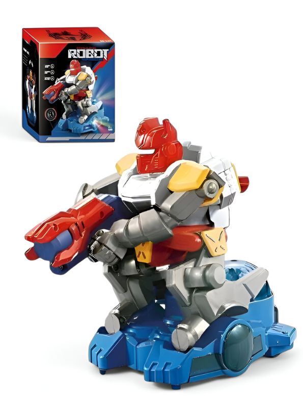 Red - RoboGladiator - Mini Mecha Warrior Robot Toy | Intelligent Design, Lights & Music, Dancing & Rotating Action for Kids - MS13964.