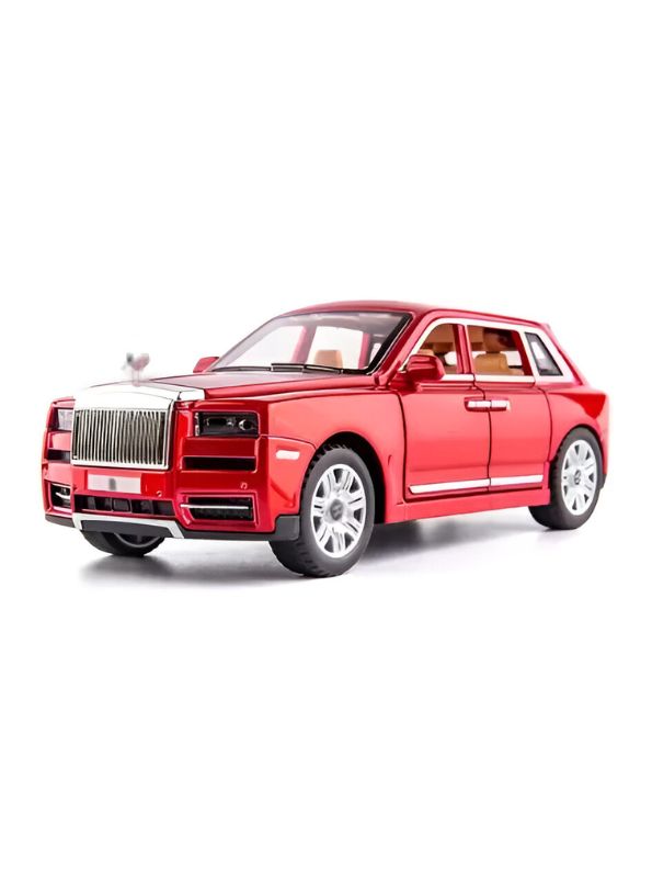 Red - Rolls-Royce – Cullinan Diecast Metal Pullback Toy Car - Premium Model with Openable Doors – Best Gift for Kids & Collectors - Scale 1:28 - MS14830.