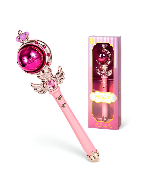 Moonveil – Glowing Magic Wand for Princess Cosplay – Pink Fairy Stick for Girls - NX12322.