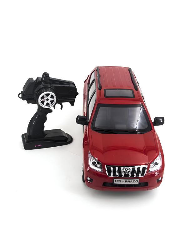 Red - Toyota Land Cruiser Prado – High-Quality Remote Control Toy Car for Kids and Collectors - MS13812.