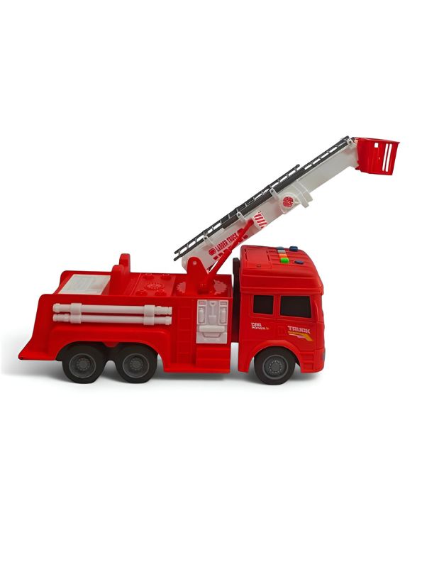 Rescue Unit X – Rechargeable Remote-Control Fire Brigade Truck – Fire Rescue Vehicle with Extendable Ladder, Lights & Sound – 4-Channel RC Toy for Kids - MD348.