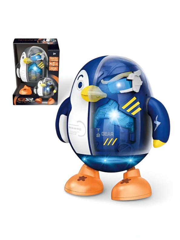 Robo Penguin – 360° Rotating Light & Music Electric Dancing Penguin Toy For Kids - MS14843.