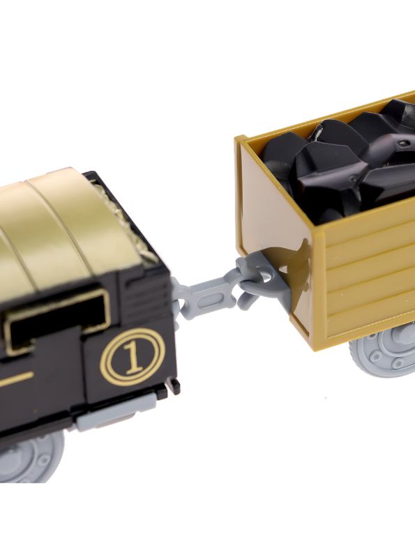 Golden Express – Kids Toy Train Track Set – Battery Operated Railway Toy with Moving Plastic Train Model – Trackset for Boys & Girls - LMI11804.