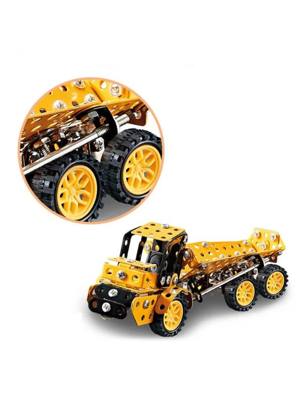 Farm Force – 221 PCS | Metal Farmer Truck Construction Block Set for Kids – MD155