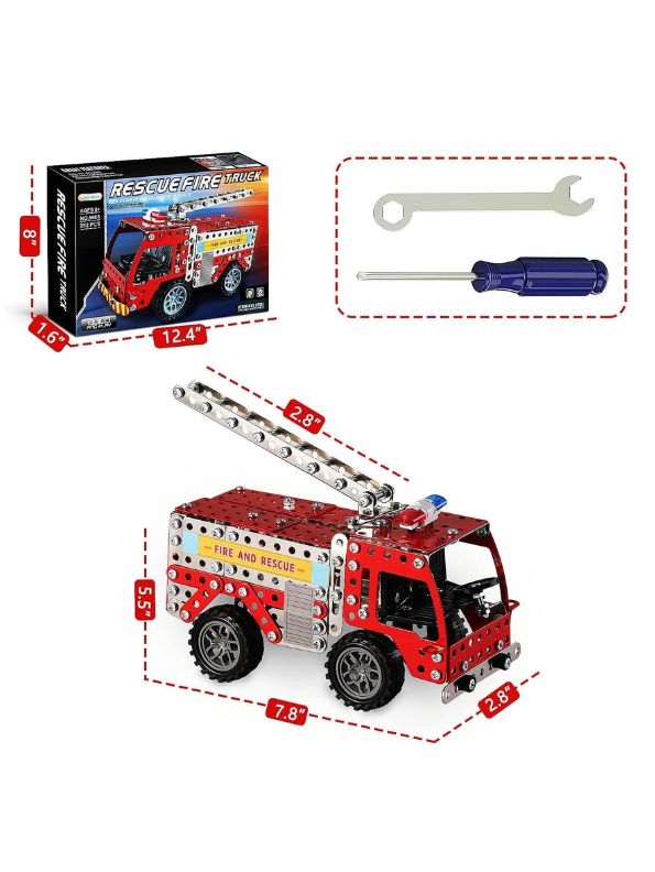 RapidRescue – 292 PCS | 3D DIY Rescue Fire Truck Building Kit for Kids – MD158.