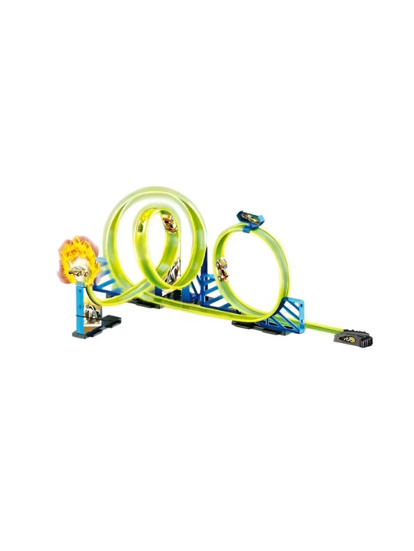 Luminous Track Racing Toy – Glow-in-the-Dark Flexible Rail Track Set with Pull-Back Cars for Kids - LMI12854.