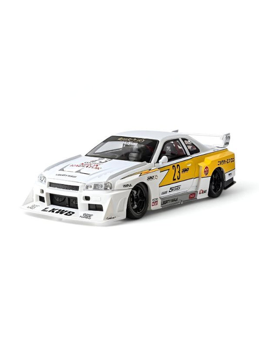 Nissan Skyline GTR R34 LBWK – Premium Alloy Sports Car Model – Racing Car – Desk Decoration for Kids & Car Enthusiasts  –  NX14789.