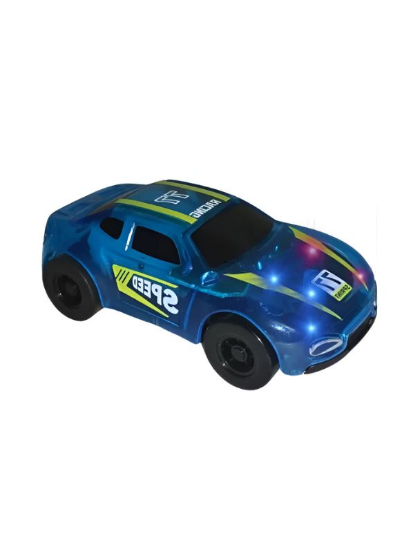 Luminous Track Racing Toy – Glow-in-the-Dark Flexible Rail Track Set with Pull-Back Cars for Kids - LMI12854.