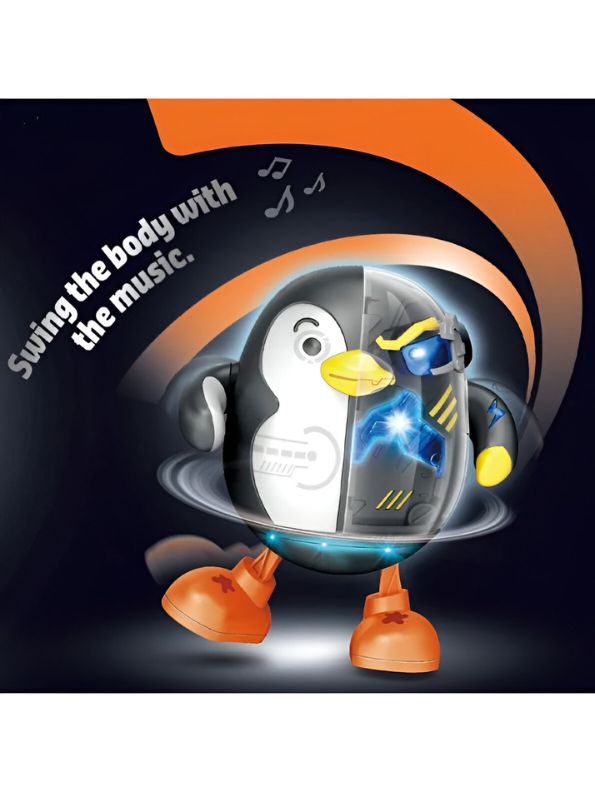 Robo Penguin – 360° Rotating Light & Music Electric Dancing Penguin Toy For Kids - MS14843.
