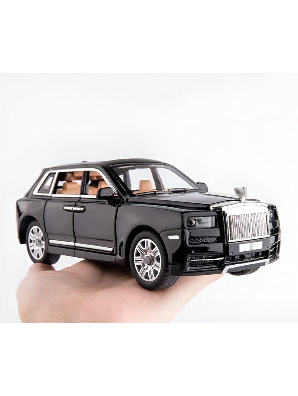 Black - Rolls-Royce – Cullinan Diecast Metal Pullback Toy Car - Premium Model with Openable Doors – Best Gift for Kids & Collectors - Scale 1:32 - MS14830.