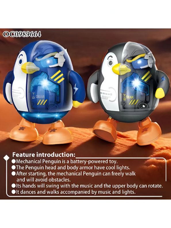 Robo Penguin – 360° Rotating Light & Music Electric Dancing Penguin Toy For Kids - MS14843.