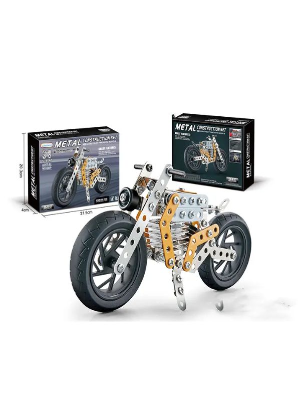 RevMotoX – 162 PCS | 3D Building Block DIY Metal Motorcycle Puzzle for Kids – MD156.
