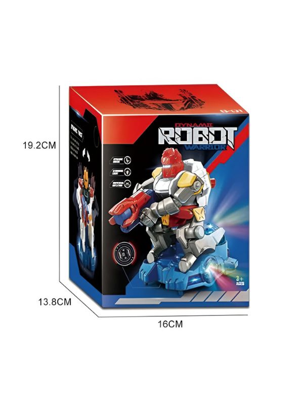 Red - RoboGladiator - Mini Mecha Warrior Robot Toy | Intelligent Design, Lights & Music, Dancing & Rotating Action for Kids - MS13964.