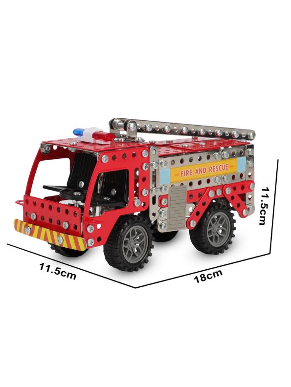 RapidRescue – 292 PCS | 3D DIY Rescue Fire Truck Building Kit for Kids – MD158.