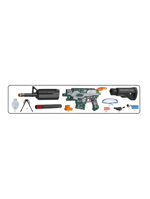 Green - M416 Gun – 30cm Dual-Mode Electric Rechargeable Automatic Blaster Toy – Long-Range Target Shooting Game with Gelly Balls Pack for Kids - MS12637.