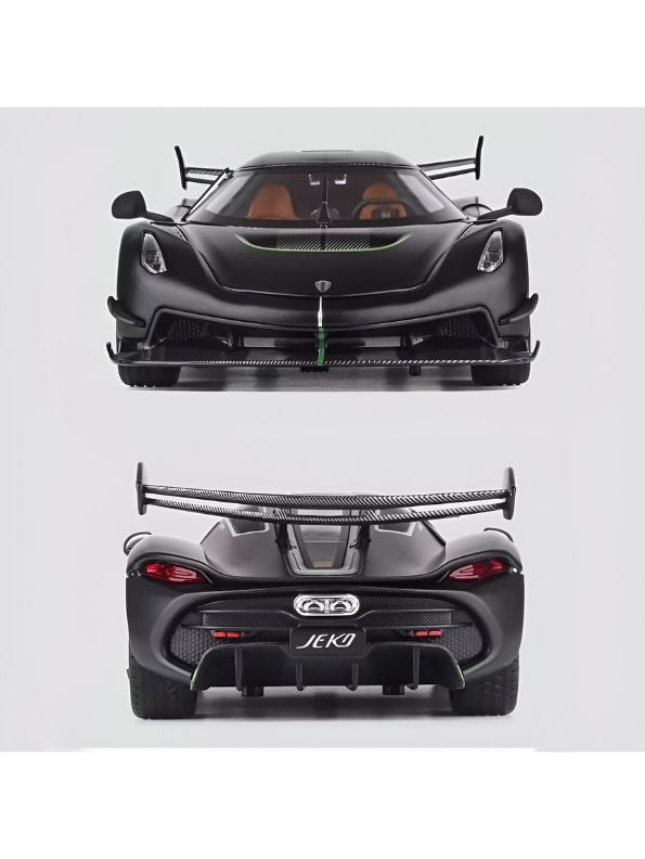 BLACK - Chiyuan Koenigsegg Diecast Car – Premium Scale Model for Collectors & Enthusiasts with Acrylic Display Case.