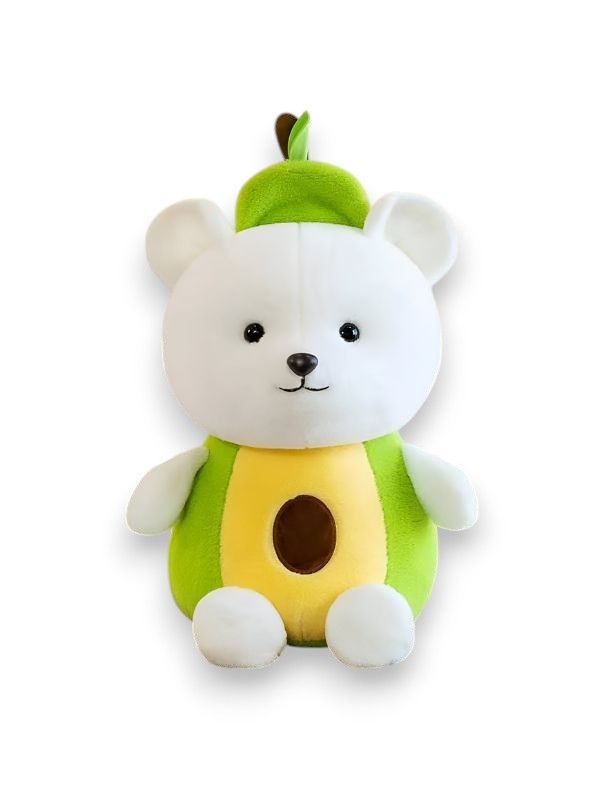 Green Avocado Teddy Bear – Super Soft Plush Toy for Kids Stuffed Fruit 10 Inches