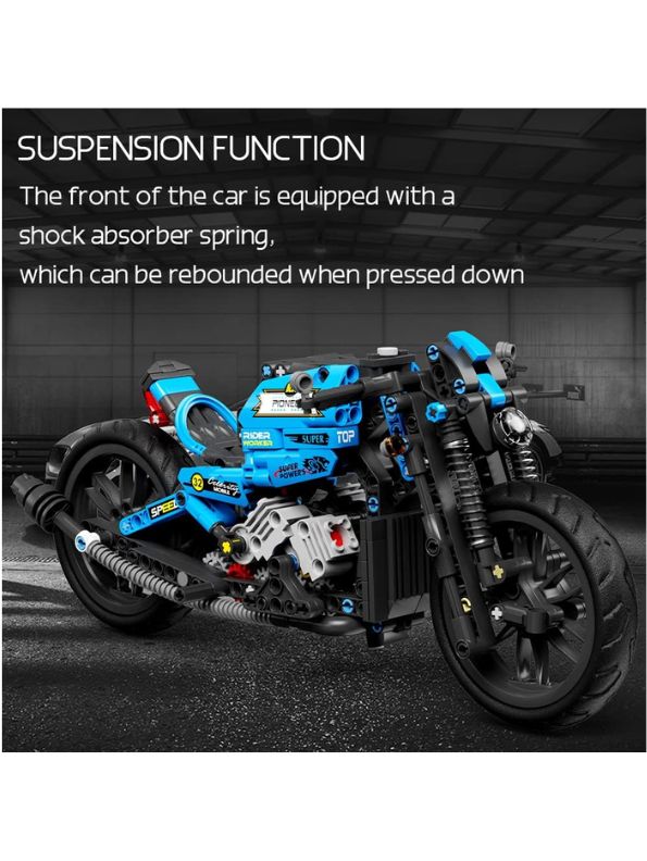 StormRider T3032 – Technical Motorcycle Model Building Kit | Motorbike Bricks Assembly Toy for Kids - MD1637.
