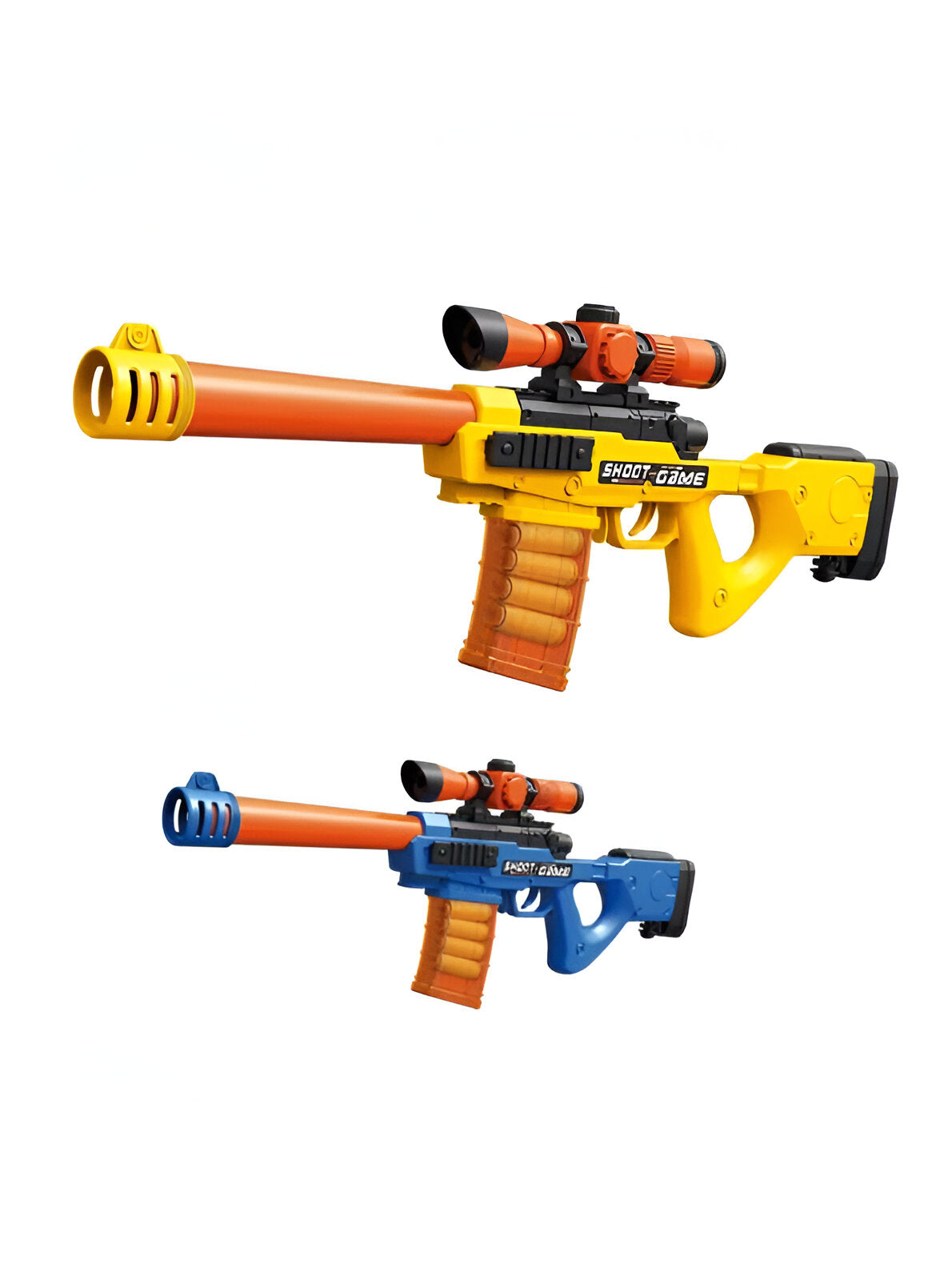 Yellow - FunBlast – Sniper Rifle Toy Gun - Target Shooting Toy with 24 Foam Bullets & 10 Cartridge Cases | Pretend Play & Role Play Toy for Kids - MS11175.