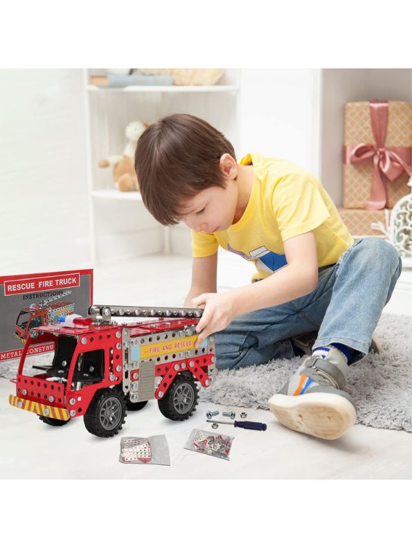 RapidRescue – 292 PCS | 3D DIY Rescue Fire Truck Building Kit for Kids – MD158.