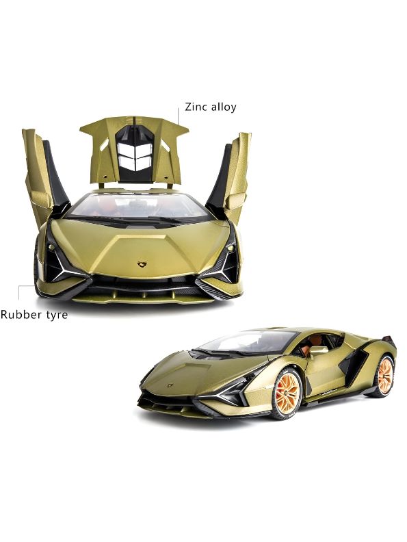 Lamborghini Aventador – Miletry Green Die-Cast Metal Pullback Toy Car – Premium Gift Toy for Kids & Collectors Scale 1:32 - TV4711.