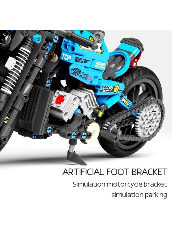 StormRider T3032 – Technical Motorcycle Model Building Kit | Motorbike Bricks Assembly Toy for Kids - MD1637.