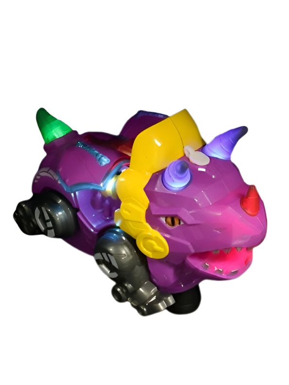 Purple- DinoShine – Ultimate Light-Up T-Rex | 360° Rotating Dinosaur Toy for Boys & Girls - MS13973.