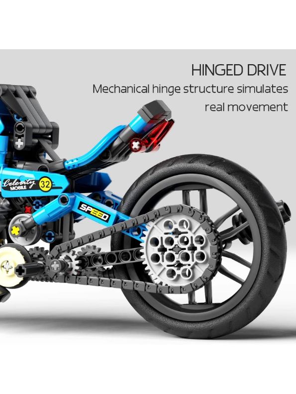 StormRider T3032 – Technical Motorcycle Model Building Kit | Motorbike Bricks Assembly Toy for Kids - MD1637.