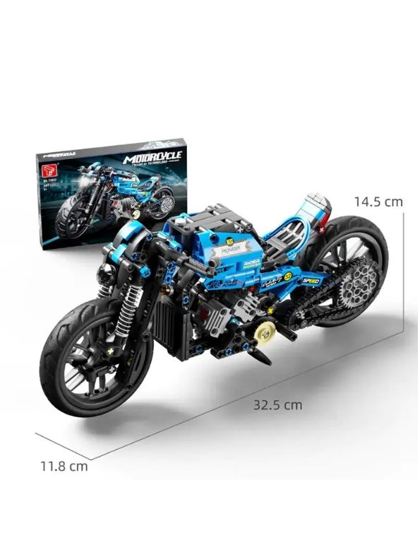 StormRider T3032 – Technical Motorcycle Model Building Kit | Motorbike Bricks Assembly Toy for Kids - MD1637.