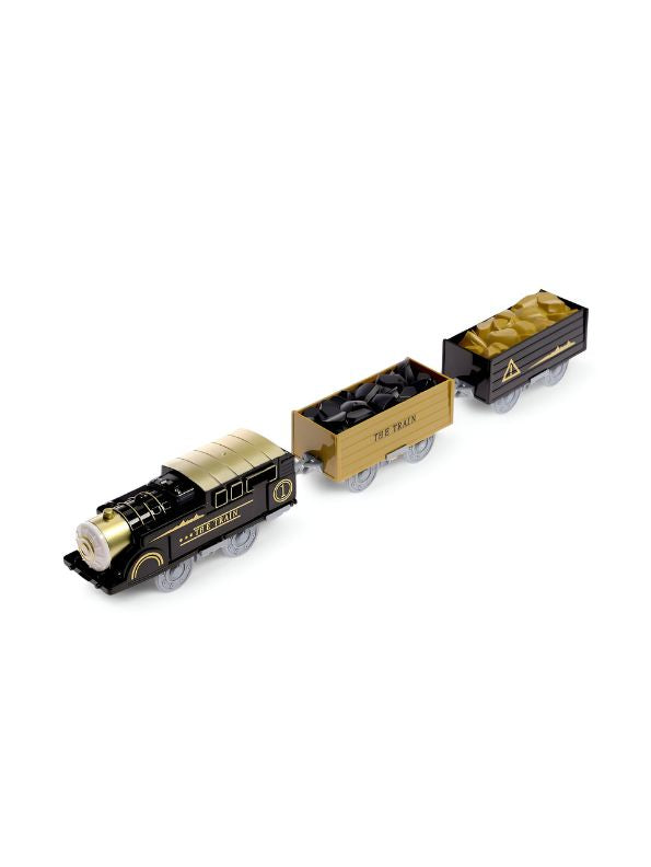 Golden Express – Kids Toy Train Track Set – Battery Operated Railway Toy with Moving Plastic Train Model – Trackset for Boys & Girls - LMI11804.