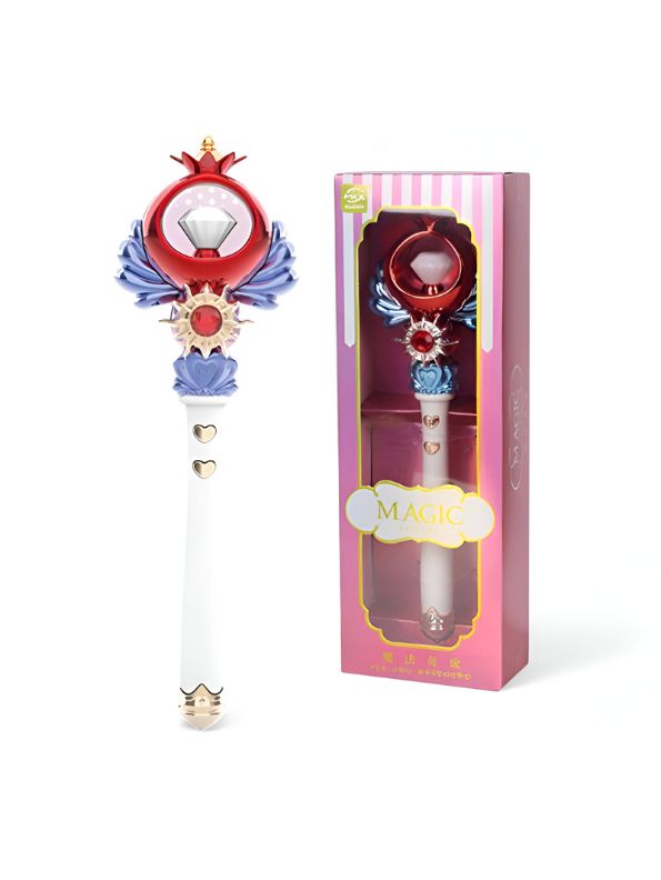 Wishweaver – Glowing Magic Wand for Princess Cosplay – Pink Fairy Stick for Girls - NX12322.