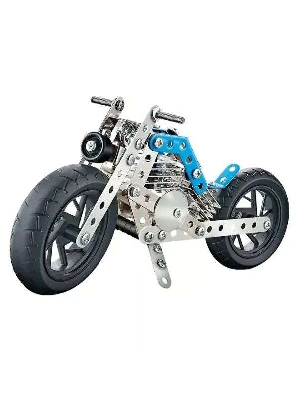 MotoXpert - 140PCS Educational Intelligence 3D Metal Motorcycle Construction Set For Kids - MD1232.