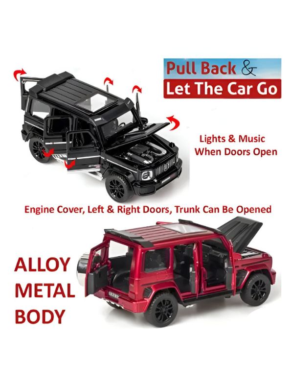BRABUS Metal Diecast Car 1:32 Scale - Authentic Miniature Model Toy Vehicle with Opening Doors, Hood & Trunk - Collectible Gift for Kids & Adults