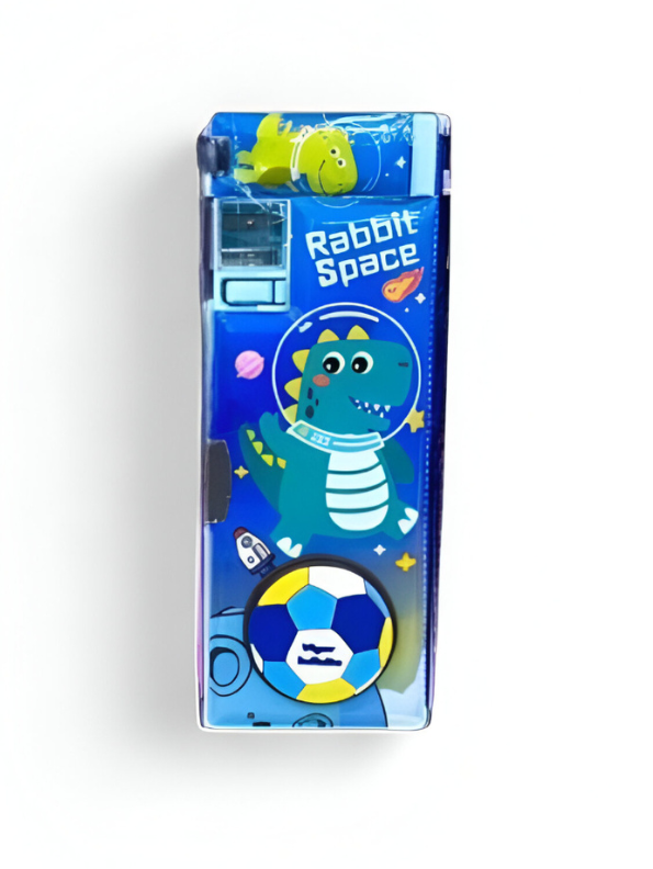Rabbit Space Double-Sided Pencil Case: Magnetic Closure & Built-in Sharpener for School NOVHBC-1881260