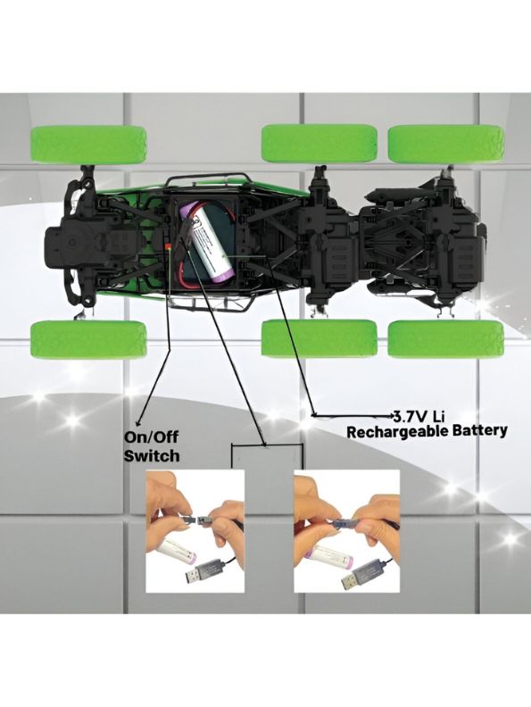 6-Wheel RC Monster Truck - Off-Road Climbing RC Car with Remote Control