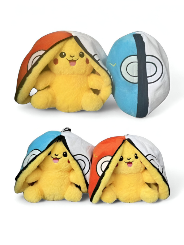 Ash's Pikachu Stuffed Animal with Hat | 21 cm Adorable Pokemon Soft Plush Toy ST15156