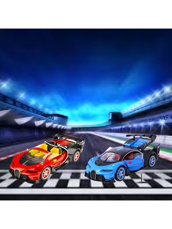 Bugatti Remote Control Car 1:16 Scale – High-Speed Racing RC Car with LED Headlights, Batteries Included, Stylish Design for Kids
