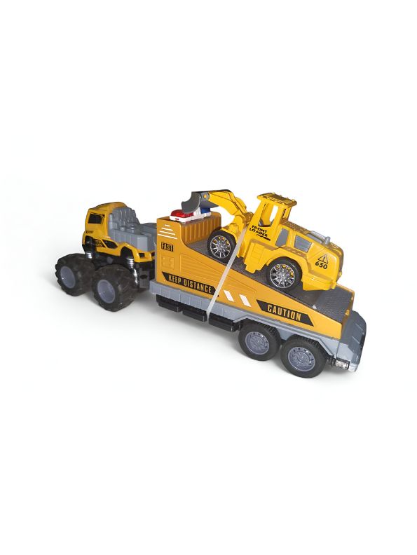Construction Hauler – Friction Powered Construction Vehicle with Trailer for Kids NX12533.