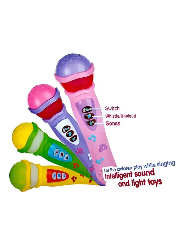 Pink - Musical Microphone Toy for Kids - Singing Mic with Lights & Sounds