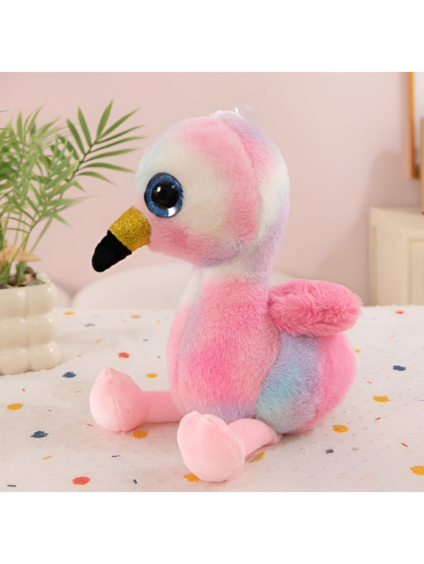 Plush Flamingo with Big Sparkle Eyes & Glitter Beak Soft Toy For Kids LMI14770