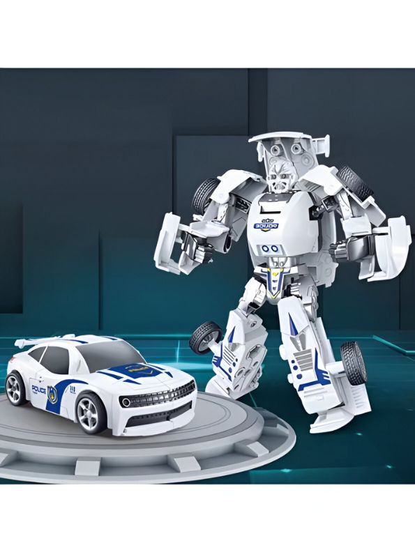 Transforming Police Robot Car Toy for Kids – Inertial Drive Action Vehicle | Deformation Model Toy For Kids.