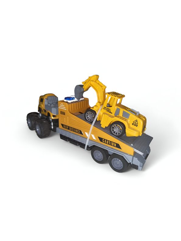 Construction Hauler – Friction Powered Construction Vehicle with Trailer for Kids NX12533.