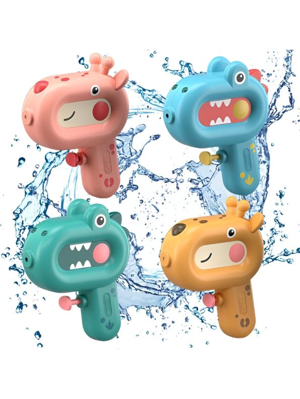 Blue - Cute Dinosaur Water Pistol – Fun Animal Spray Gun Toy for Kids Outdoor Play.