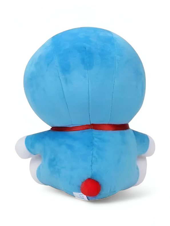 Cute Doraemon Plushie | Blue & White Soft Toy with Red Collar LMI8924