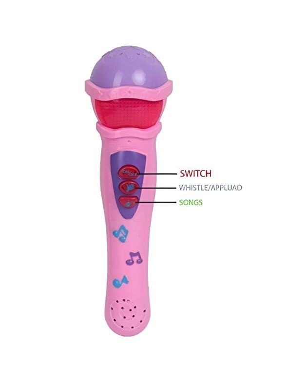 Pink - Musical Microphone Toy for Kids - Singing Mic with Lights & Sounds