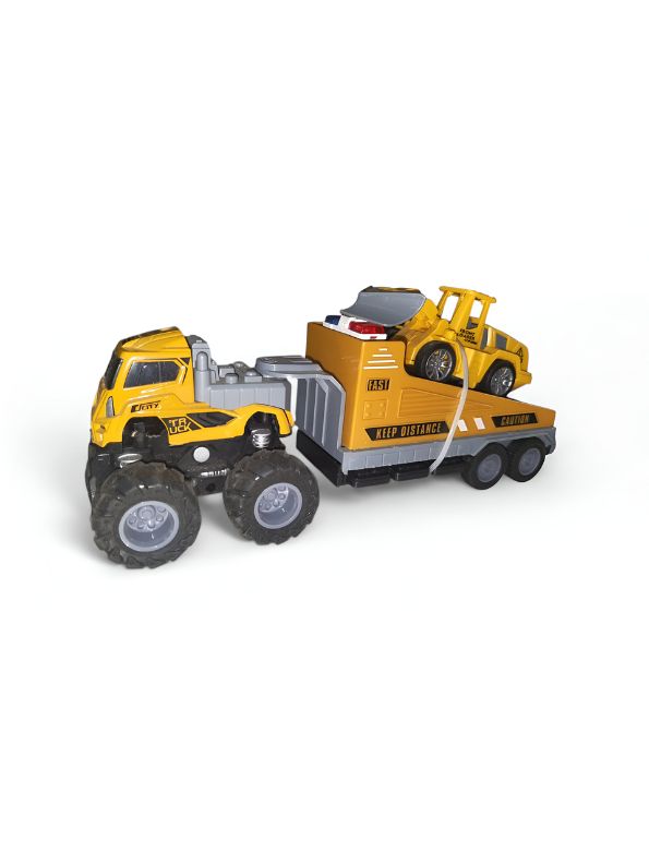 Construction Hauler – Friction Powered Construction Vehicle with Trailer for Kids NX12533.